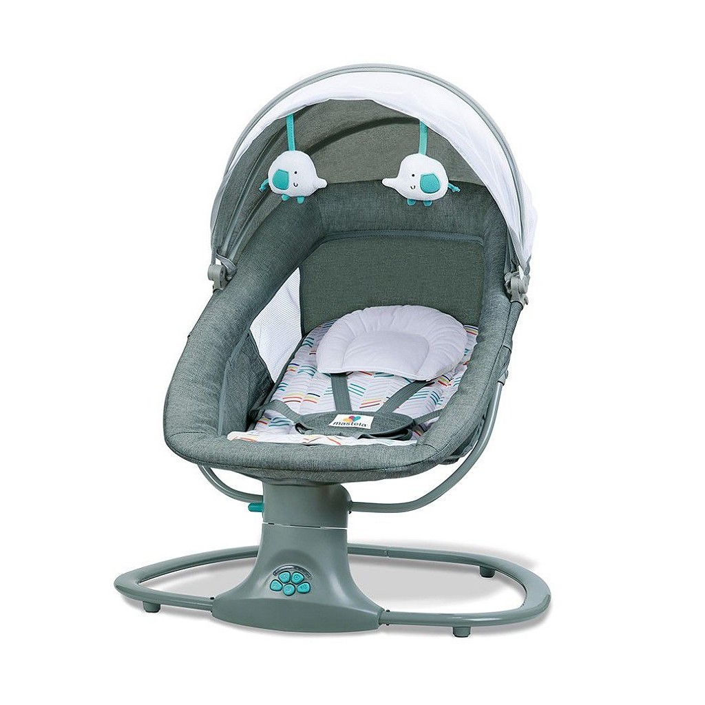 Cadeira de Balanço Bebê Infantil Automática com Bluetooth Techno Verde ...