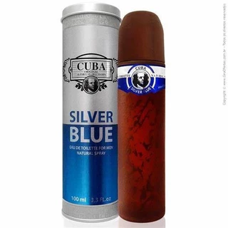 CUBA SILVER BLUE: Perfume Masculino Importado Original Eau de Toilette com NFE 100ml