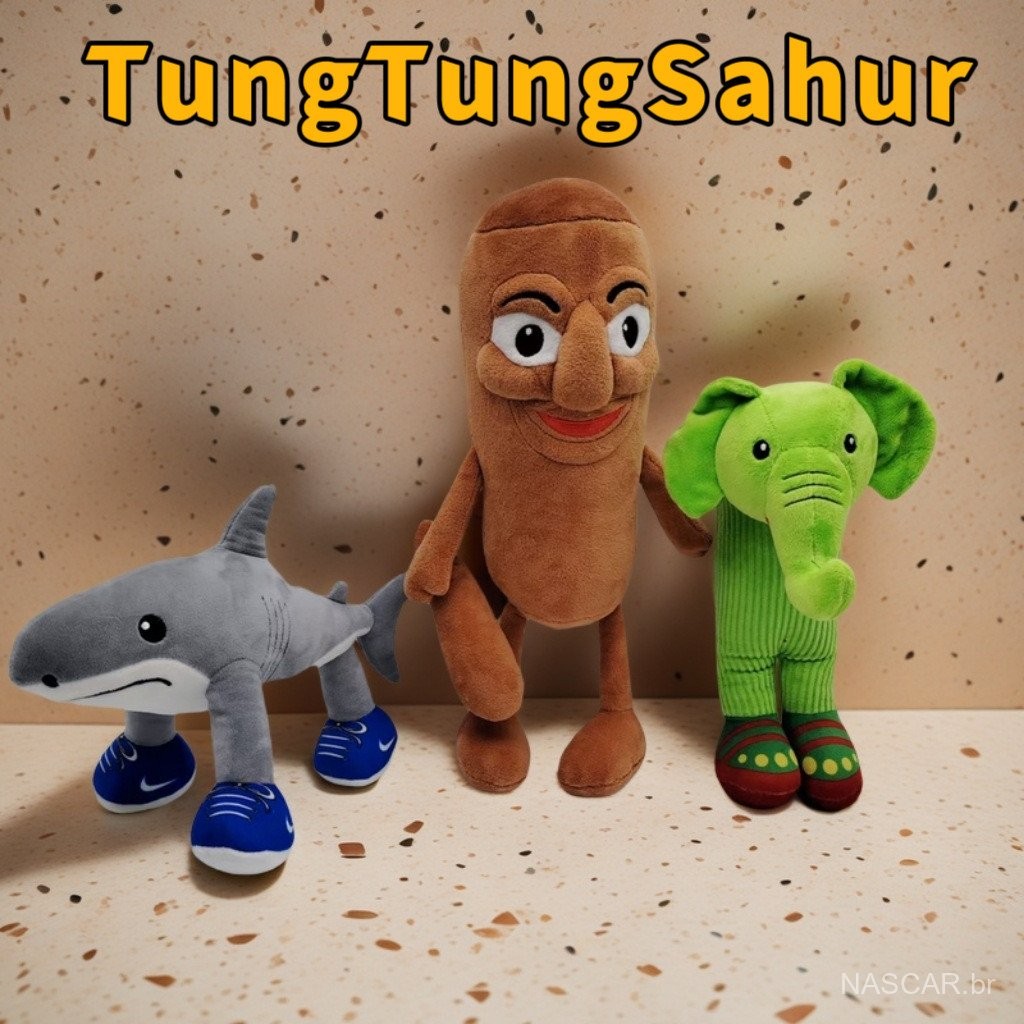Brinquedo de Pelúcia Tung Tung Tung Sahur Tubarão Shanhaijing, Presente ...