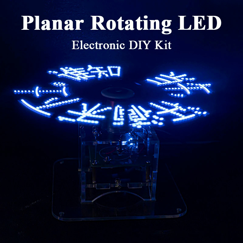 DIY Flat Rotating LED Dot Matrix Display Kit Acrílico 51 ...