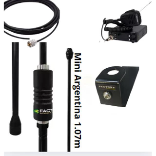 Kit Radio Px Voyager Vr-2660 Antena Px Viuva Negra Black Mini 1.07m Suporte Caminhonete Cabo Coaxial