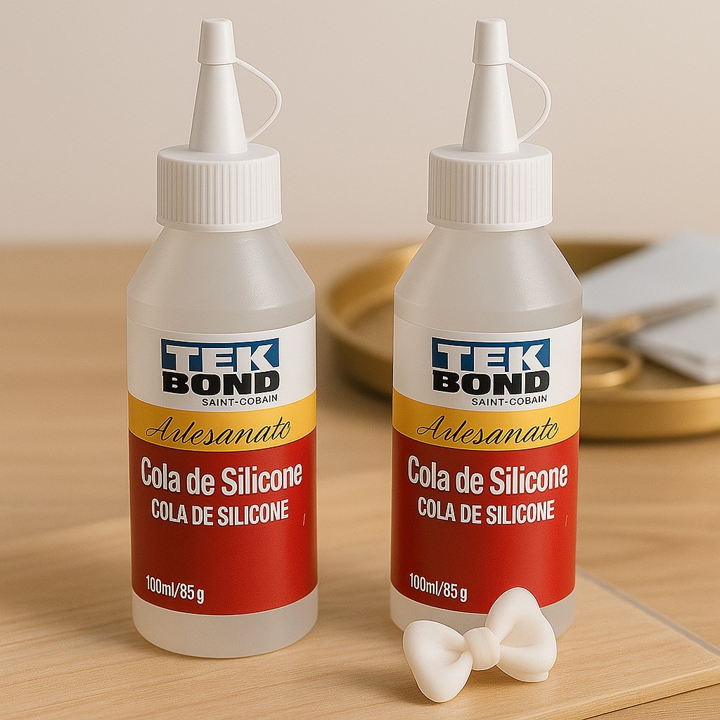 Kit Com 2 Colas De Silicone Líquida Fria Para Artesanato/Biscuit 100 Ml ...