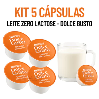 Creamer Zero Lactose Cápsula Original Compatível Dolce Gusto Kit com 5 Unidades em Oferta na Shopee