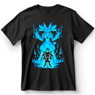 Camiseta Pokémon Riolu e Lucario Aura Azul Arte Estilizada Evolução Épica Blusa Camisa 100% Algodão