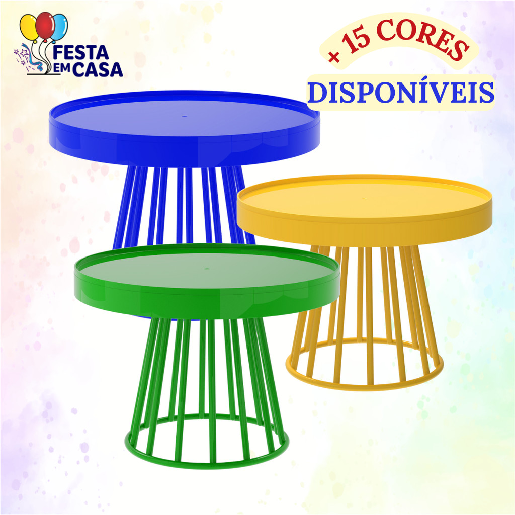 Boleira Roma 23cm com Pé Estilo Aramado – Diversas Cores – F
