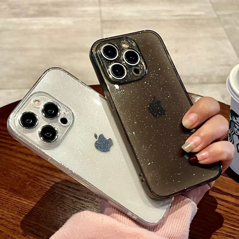 Capinha iPhone XR 11 12 13 14 Plus 15 16 Pro Max Glitter Brilho Silicone Camera Fechado Capa iPhone