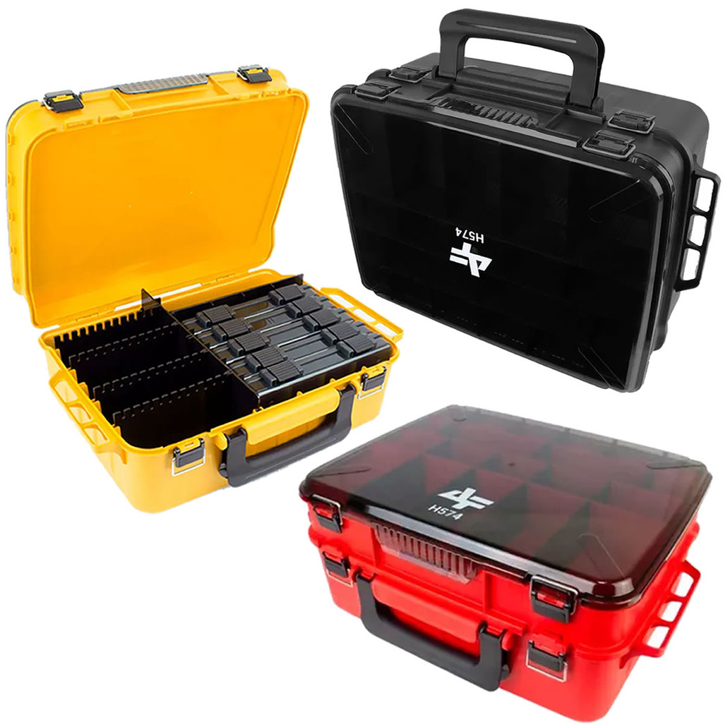 Caixa Maleta de Pesca Albatroz H574 c/ 5 Estojos Dupla Face