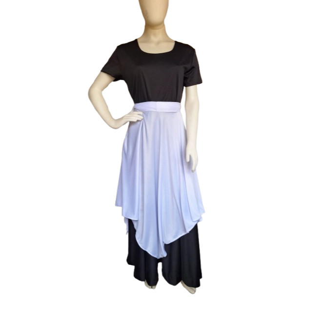 Roupa de Dança Saia multiuso Branca em tecido elanca para