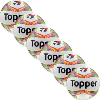 Kit 6 Bolas De Futebol De Campo Slick 24 Oficial Topper