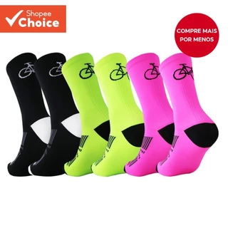 1 Par De Meias De Ciclismo Premium – Absorção De Umidade , Respiráveis Para Homens E Mulheres Atléticas Corrida , Caminh em Oferta na Shopee