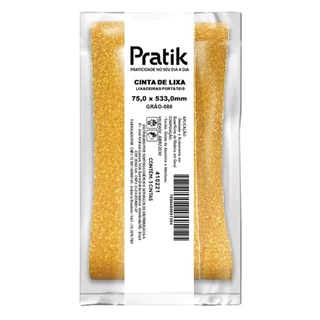 Cinta De Lixa Pratik Multiuso K-332 Grão 80 75mmx533mm - Embalagem com 3 Unidades em Oferta na Shopee