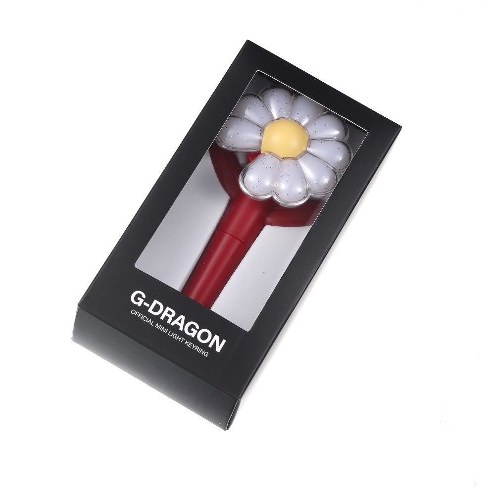 アイドル G-DRAGON OFFICIAL MINI LIGHT KEYRING Kpop Idol G-DRAGON Mini Luz Chaveiro Berço GD Vaso De Flores