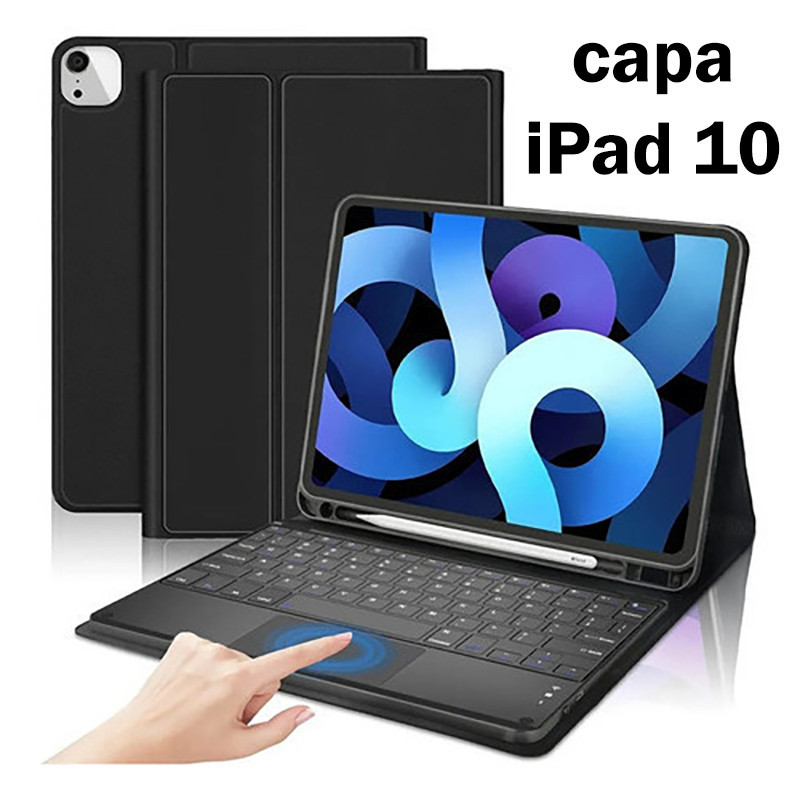 Lua cheia Capa Smart Keyboard + Touchpad P iPad 10th Generation 2022 ...