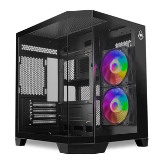 Gabinete Gamer Mancer CV700B, Mini-Tower, Lateral de Vidro, Com 2 Fans, Preto, MCR-CV700B-BK-2F em Oferta na Shopee
