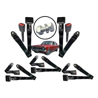 Kit Cinto Segurança Preto Opala Modelo Original 