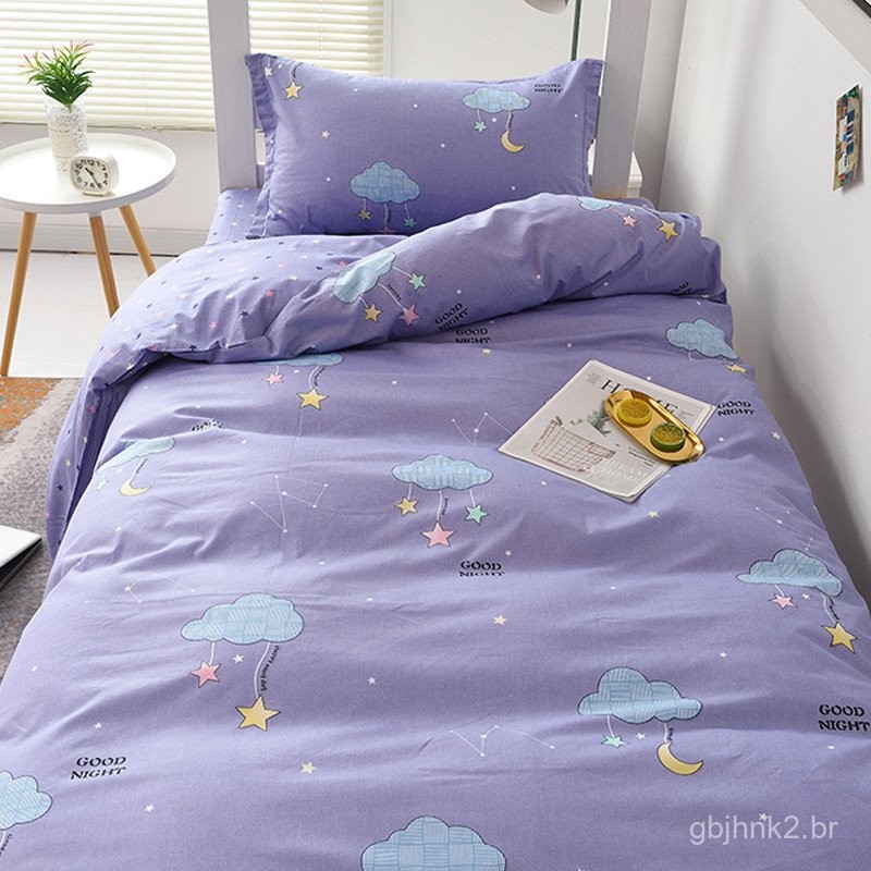 Bedding Set Boy Girl Bed Sheet Quilt Cover Pillowcase Single Bed Double Bed Queen Bed Quilt Cover Washed Cotton Bedclothes