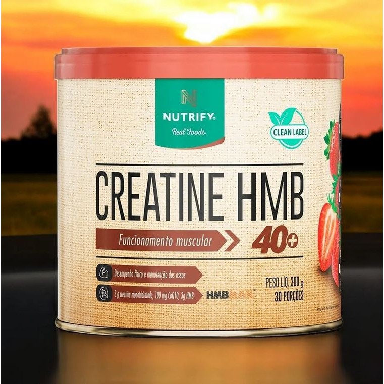 Creatina Hmb + Coq10 300g Nutrify 40+ - Creatina HMB 300G Morango