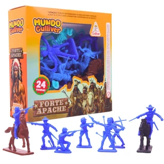 Figuras Forte Apache Confederados e Cavalos 0969 - Gulliver