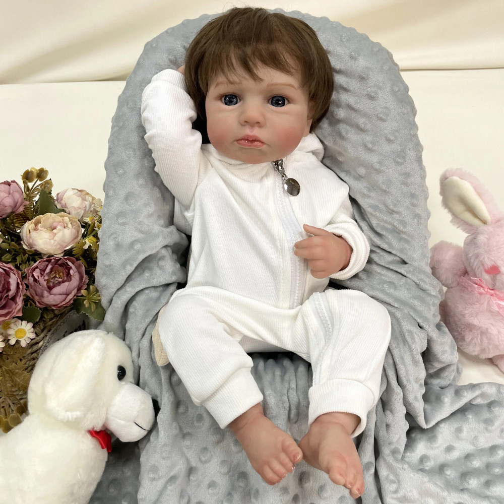 boneca reborn realista 19inch soft reborn baby doll 48cm realistic newborn baby toy lifelike cloth body reborn dolls for