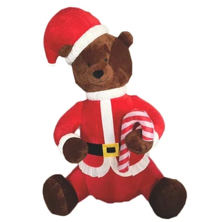Urso Noel Pardo Pelúcia Inflável Led Bivolt Natal 274CM em Oferta na Shopee