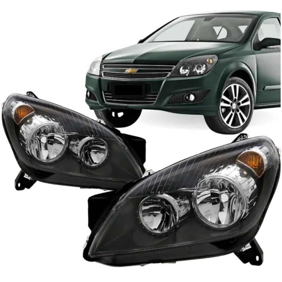 Farol Principal Vectra 2010 2011 2012 Mascara Negra | Shopee Brasil