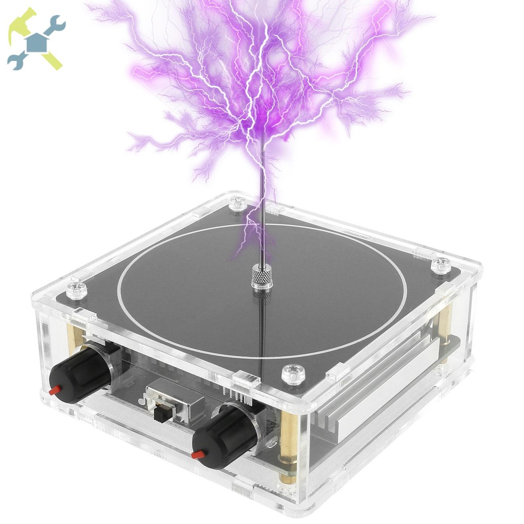 Bluetooth Música Tesla Bobina Tocável Artificial Relâmpago Arco Plasma Alto-Falante Transmissão Sem Fio Experimento Mode