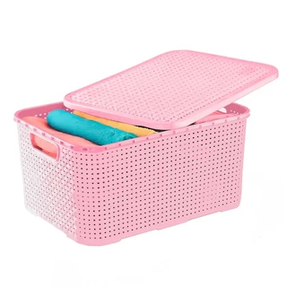 Caixa Organizadora Monte Líbano Rattan Baby 3,5L Com Tampa E Alças Para Itens Pequenos em Oferta na Shopee