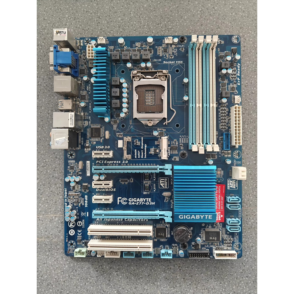 希少 【未開封/未使用】ギガバイト Z77-D3H LGA1155 Placa-mãe GA-Z77-D3H Gigabyte LGA 1155 DDR3 | Shopee Brasil
