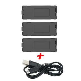 Kit 3 Baterias + Cabo, Para Drones M5, M4, K10, K11, K12, K13, E88,E99, P15