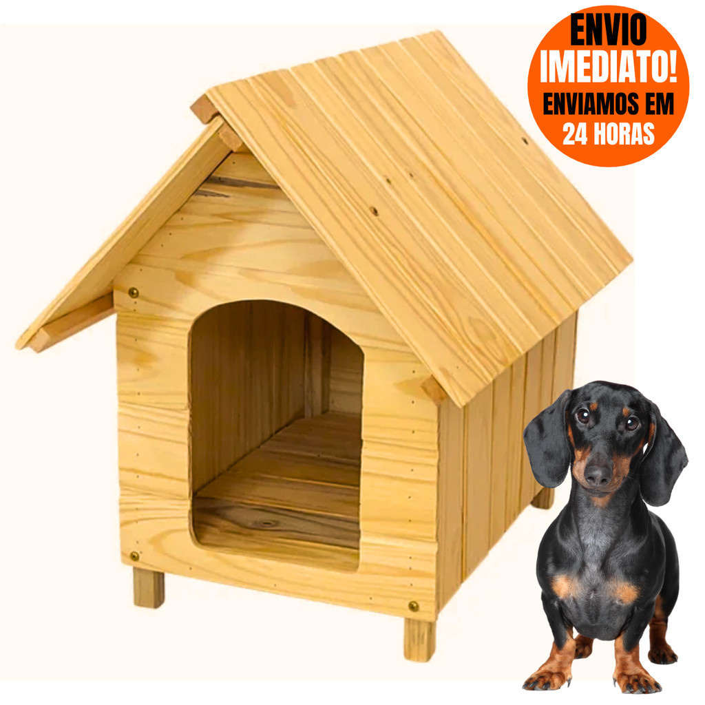 Casinha De Madeira N1 Para Cachorro Cães Porte Pequeno Para Pinscher ...