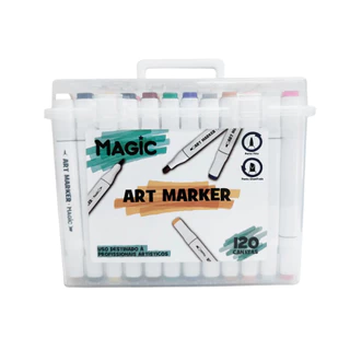 Marcador Artístico Bobbie Goods Ponta Dupla 120 Cores MAGIC KIDS em Oferta na Shopee