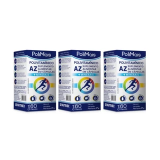Kit Polivitamínico Polimais A-Z Total – 3 Unidades de 60 Cápsulas