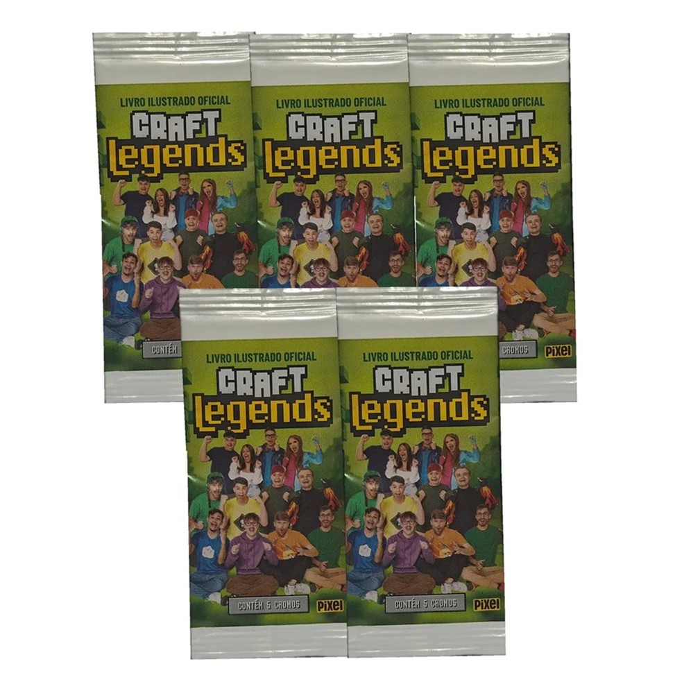 25 figurinha Craft Legends Loper Tonigon Marcelo ManaCraft Cadres Athos Problems Geleia Robin