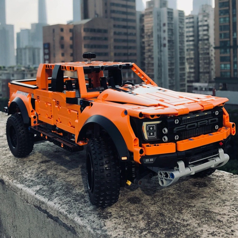 1400pcs Lego Ford Raptor F150 Modelo de Caminhão Off-Road Blocos de ...