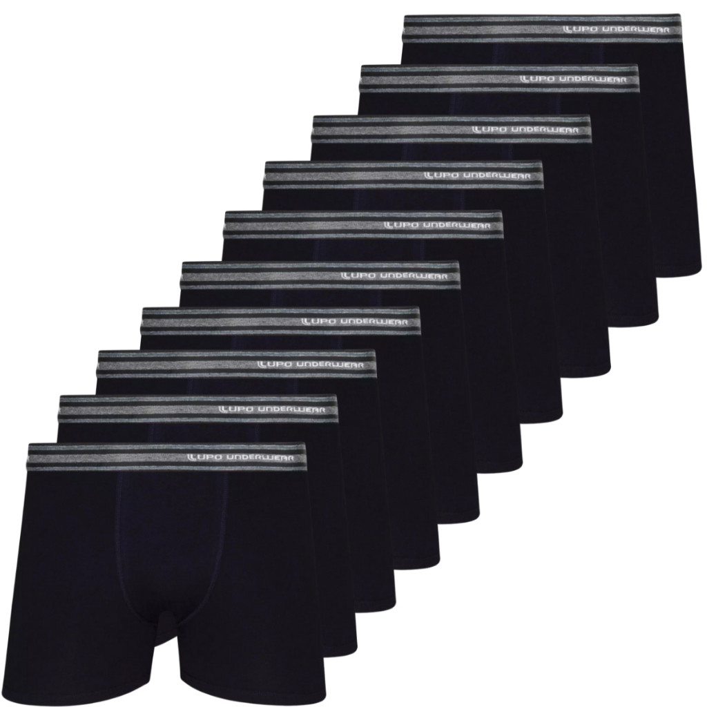 Kit 10 Cuecas Lupo Boxer Masculinas Atacado Box Algodão