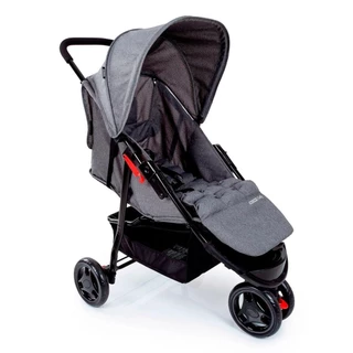 Carrinho De Bebê 3 Rodas Toffy Cinza Mescla - Cosco Kids em Oferta na Shopee