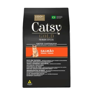 Ração Catsy Gold Premium Especial Gatos Castrados Salmão 10,1kg Fosferpet