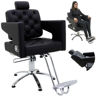 Cadeira de Barbeiro Cabeleireiro Salão de Beleza Hidraulica em Oferta na Shopee