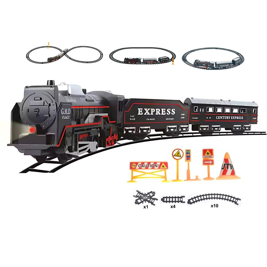 Trem de Brinquedo Elétrico Trenzinho Infantil Ferrorama Com Trilhos e ...