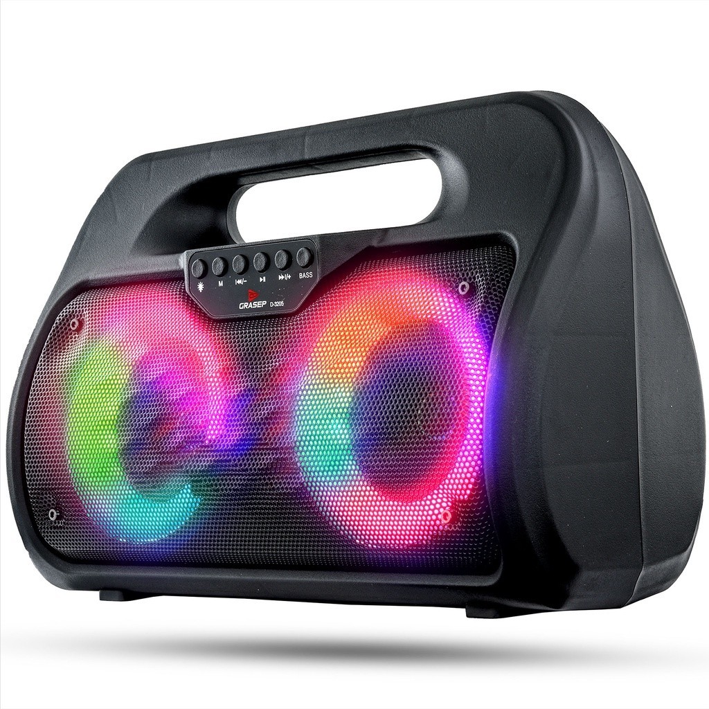 Caixa De Som Amplificada Maleta 20w Rms Portátil Bluetooth USB SD Radio Fm HI-FI