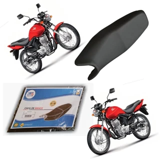 Capa Banco Moto Fan 125 2009 2010 2011 2012 Preta S/ LOGO