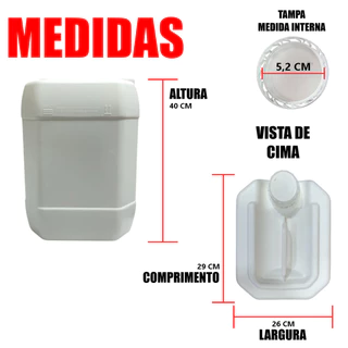 Galão de 20 Litros VIRGEM / para Água / Alimentos e Bebidas em Geral! Translucido!