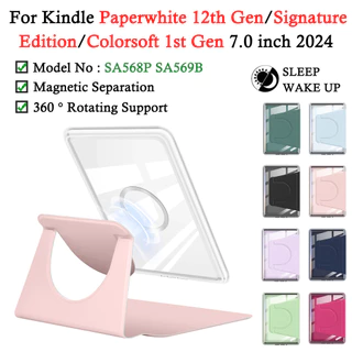 Para Kindle Paperwhite 6 12th Gen 2024 7.0'' SA568P SA569P SA569B Acrílico Separação Magnética E-Reader Caso