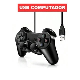Controle Joystick Games Com Entrada Usb Computador E Console
