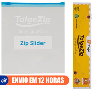 Saco Zip Fecho Slider 14,9x16,5cm 18x20cm 27x28cm Talge
