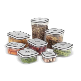 Potes Herméticos Electrolux de Plástico Cinza Retangular com 8 Unidades em Oferta na Shopee