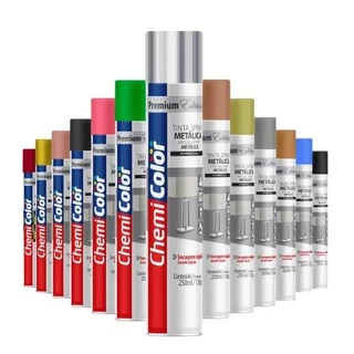 Tinta Spray Chemicolor Metálica 250 ml – Acabamento Metalizado, Secagem Rápida e Alta Cobertura