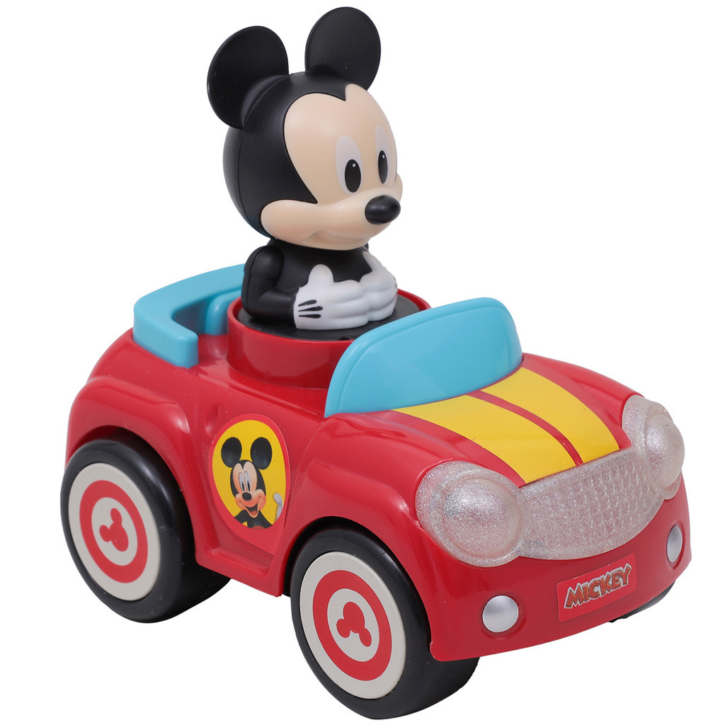 Carrinho Carro De Brinquedo Do Mickey Com Luz E Som Farol Empurra E ...