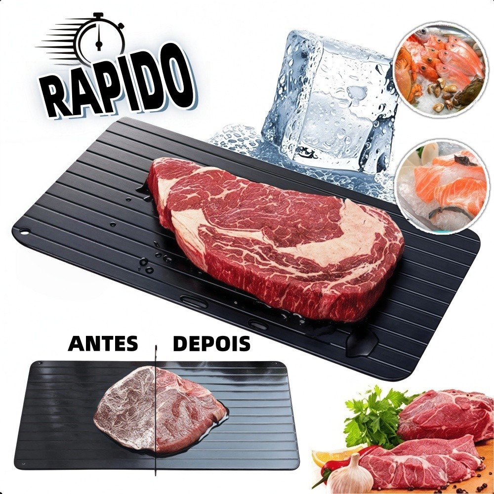 Placa de Descongelamento Rápido | Ferramenta Eficiente para Carnes e Alimentos | Essencial de Cozinha em Promoção