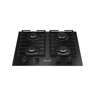 Cooktop 4 Bocas a Gás Mueller com Mesa de Vidro Temperado e Ultra Chama Preto Bivolt - MCG4BM em Oferta na Shopee